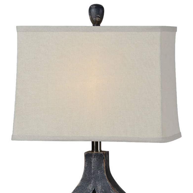 Image 2 Forty West Isaac Distressed Black Table Lamps Set of 2 more views