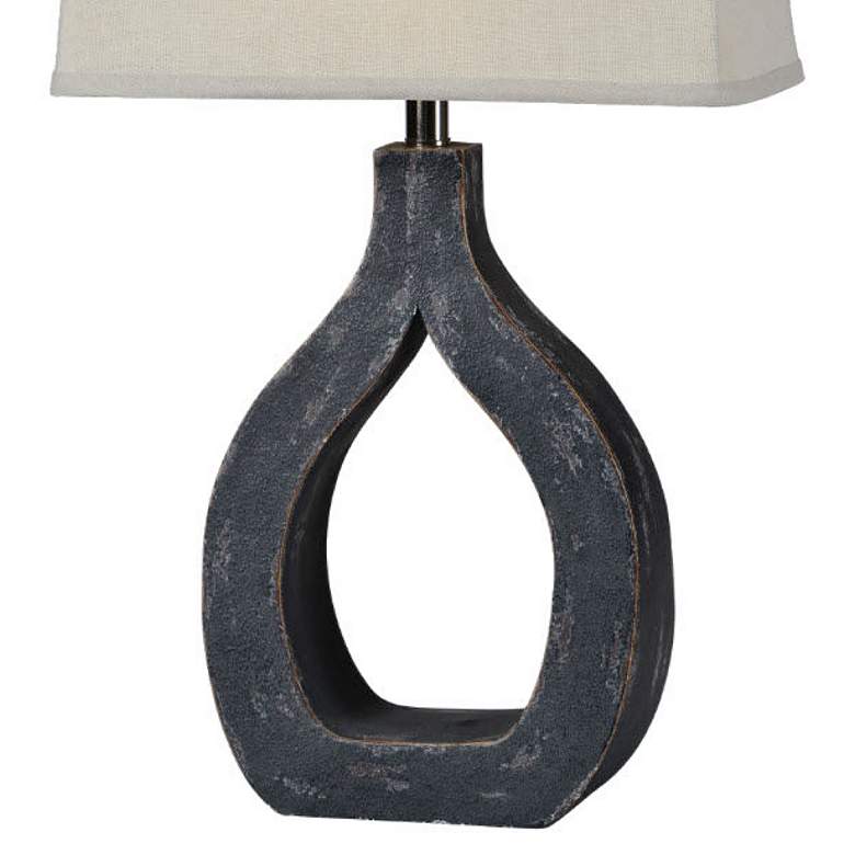 Image 3 Forty West Isaac Distressed Black Table Lamps Set of 2 more views