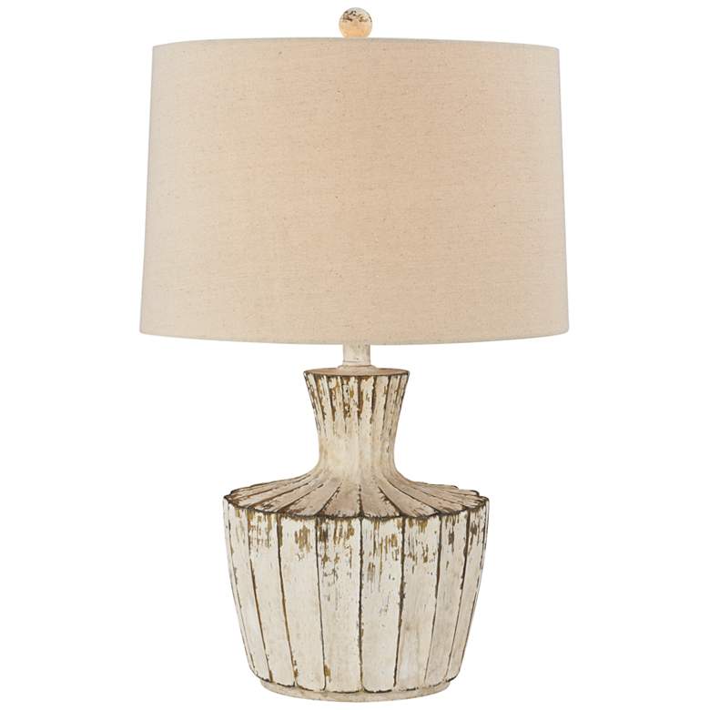 Image 2 Forty West Jada 26" High Distressed Rustic White Table Lamp