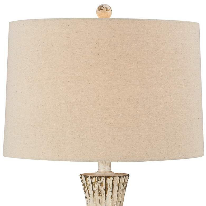 Image 4 Forty West Jada Distressed White Table Lamp more views