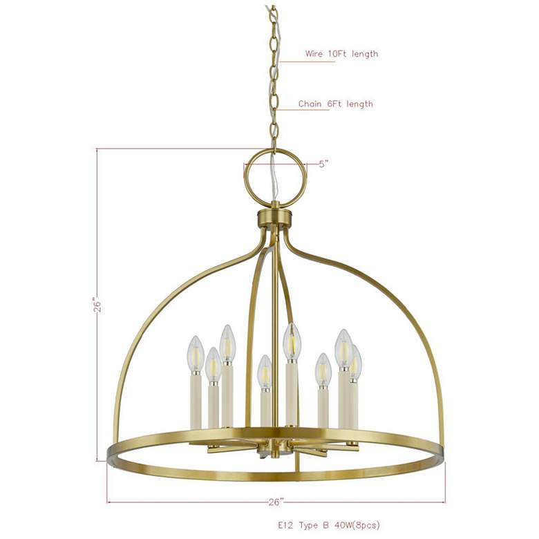 Image 3 Forty West Jane 26x26" Metal Chandelier more views