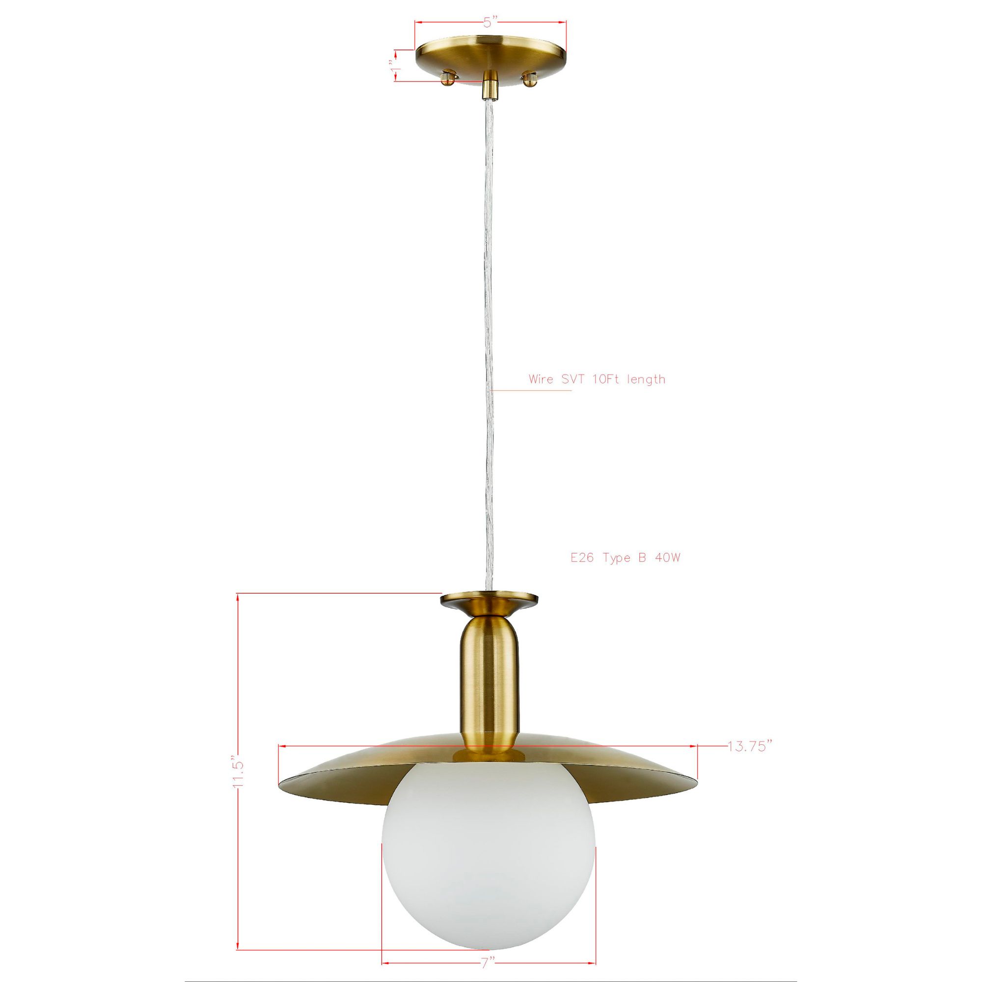 Image 5 Forty West Janice 13.75x11.5" Metal Pendant more views