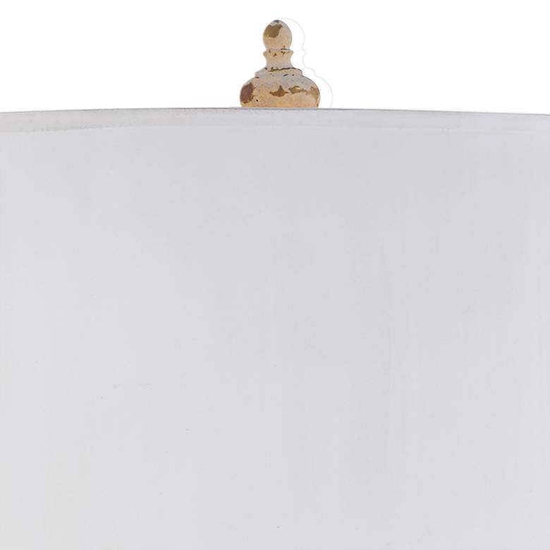 Image 2 Forty West Jocelyn Distressed White Table Lamps Set of 2 more views