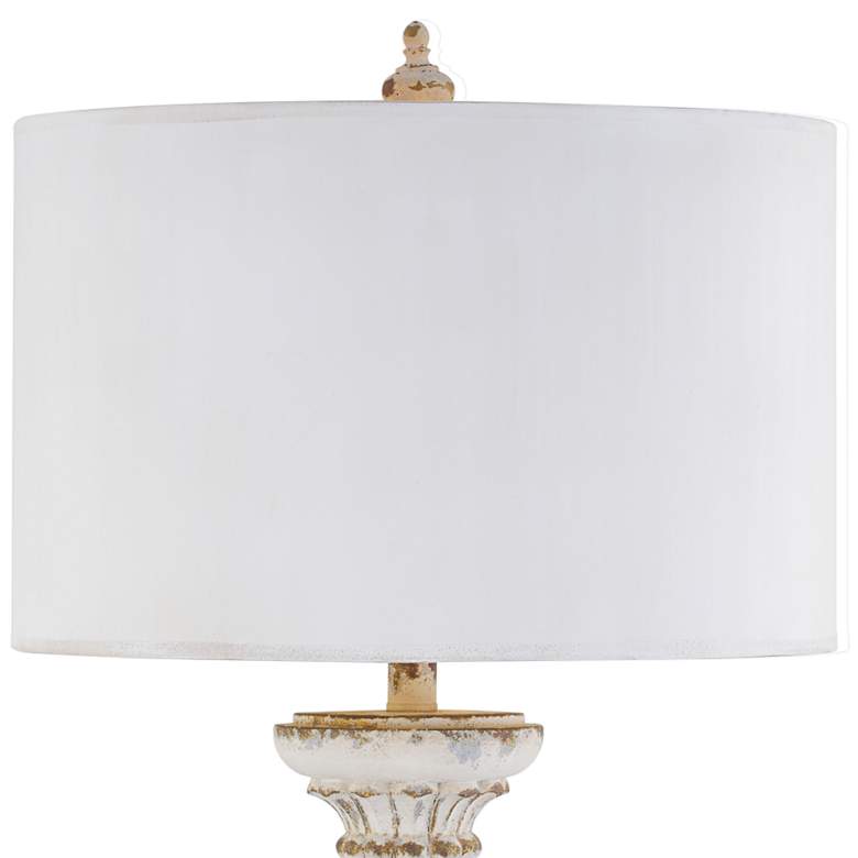 Image 3 Forty West Jocelyn Distressed White Table Lamps Set of 2 more views