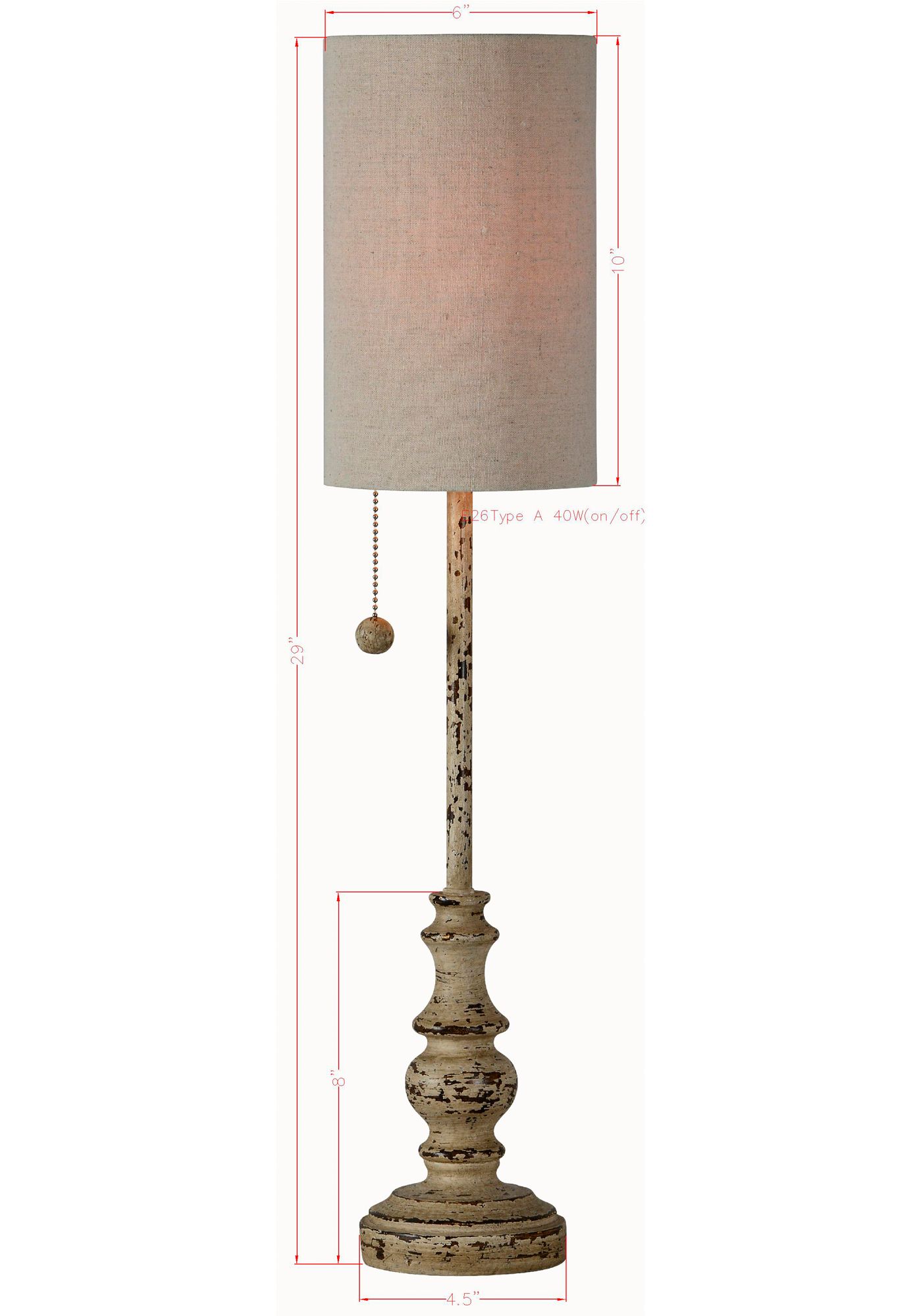 Image 5 Forty West Jude 28" High Distressed Brown Buffet Table Lamps Set of 2 more views