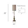 Forty West Jude Distressed Brown Buffet Table Lamps Set of 2