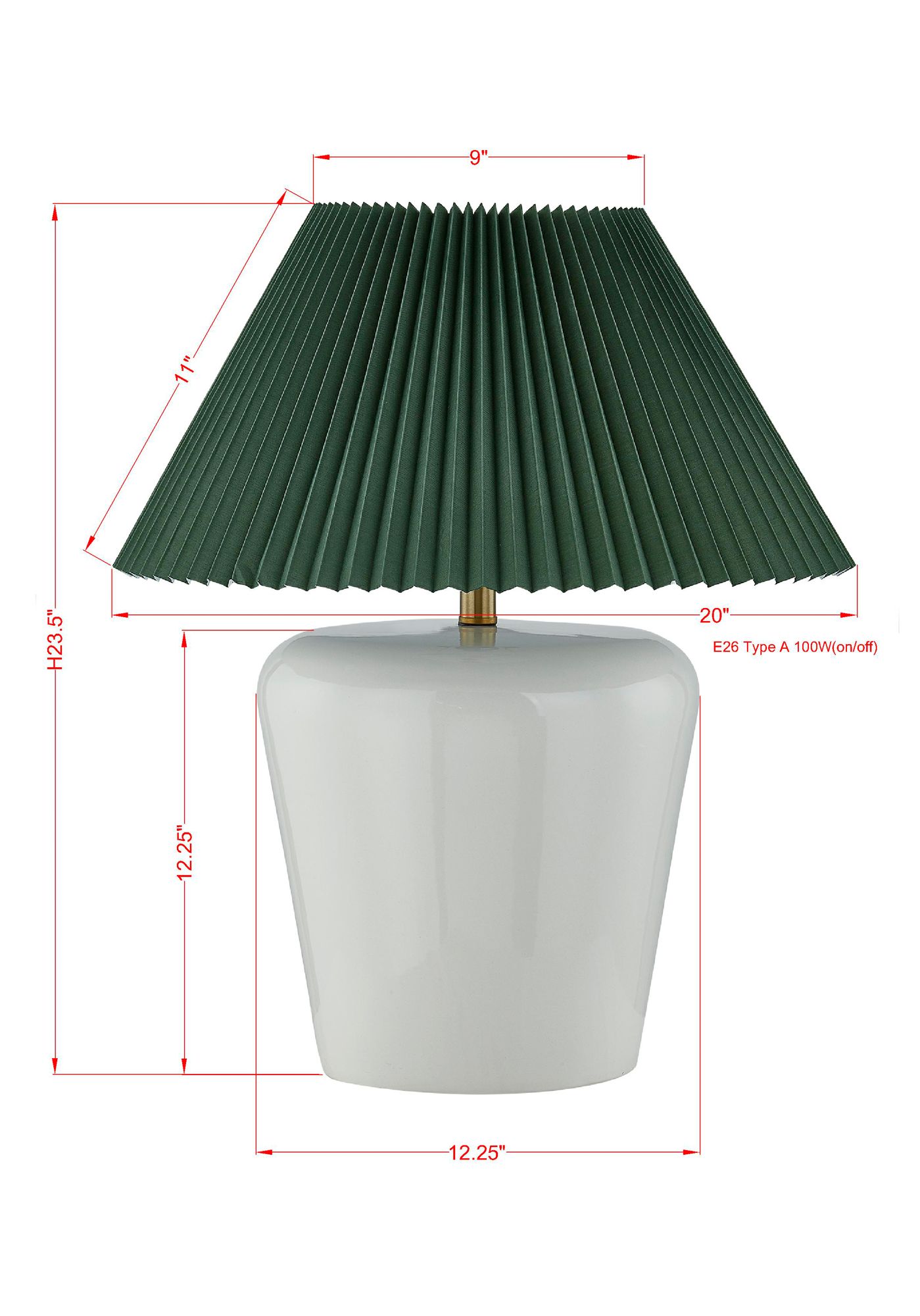 Image 5 Forty West Junie 23.5" Ceramic Table Lamp more views