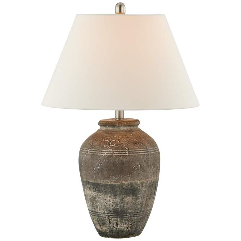 Image 2 Forty West Kellen Hues of Brown 28 inch High Ceramic Vase Table Lamp