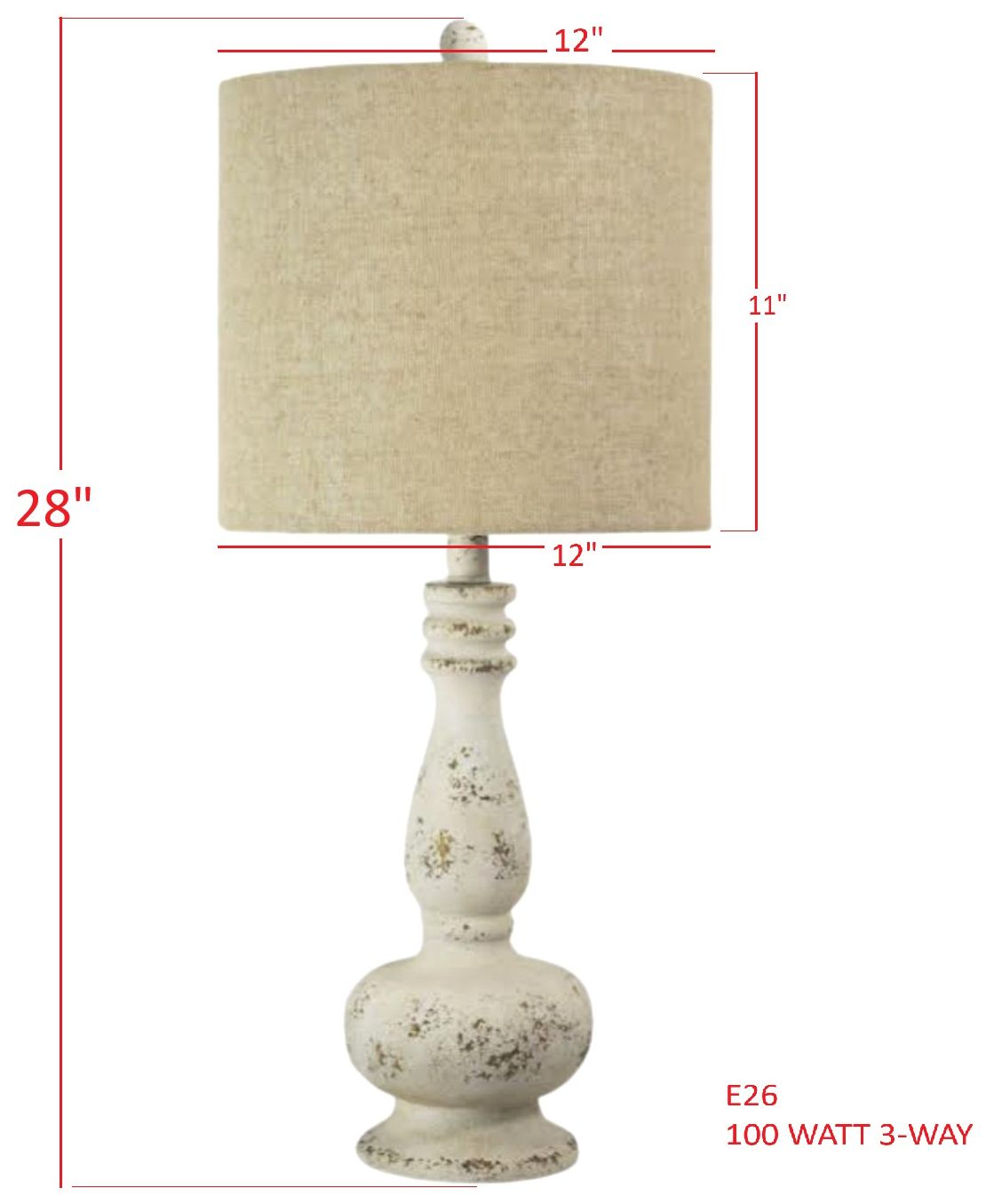 Image 3 Forty West Kenton 28" Distressed Table Lamp Set of 2 more views