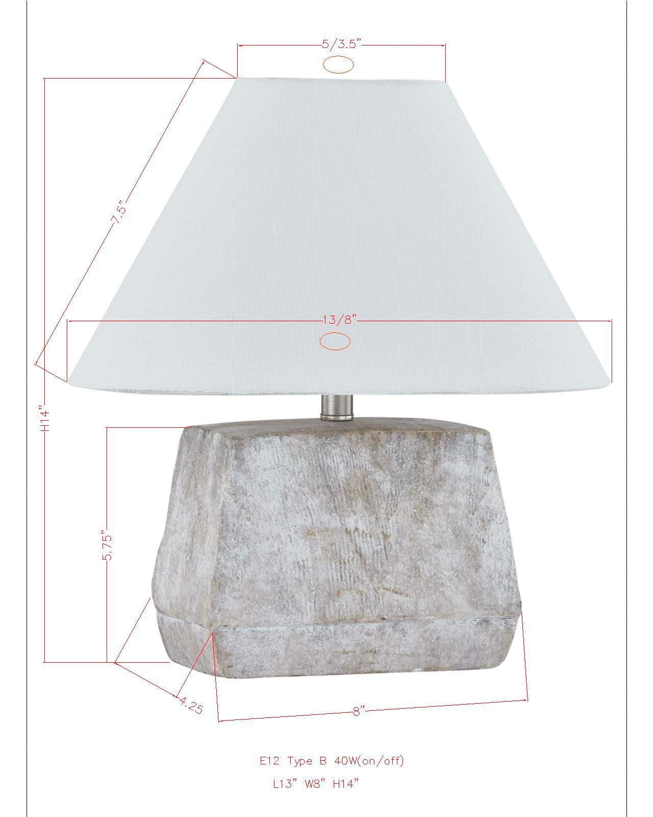 Image 3 Forty West Kingston 14" Whitewashed Gray Ceramic Table Lamp more views