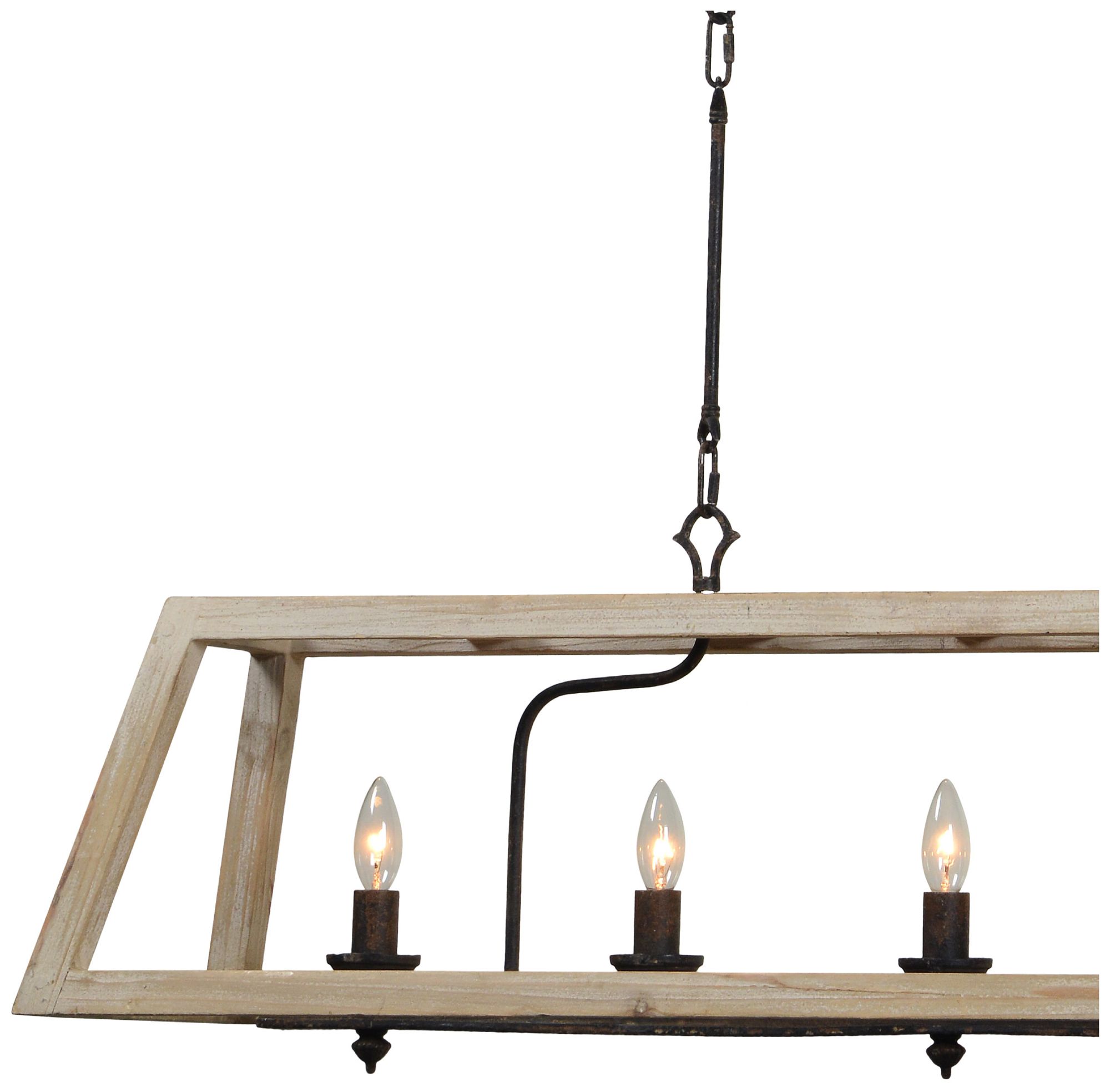 Image 4 Forty West Landry 46x12x14.25" Metal and Wood Bar Light more views