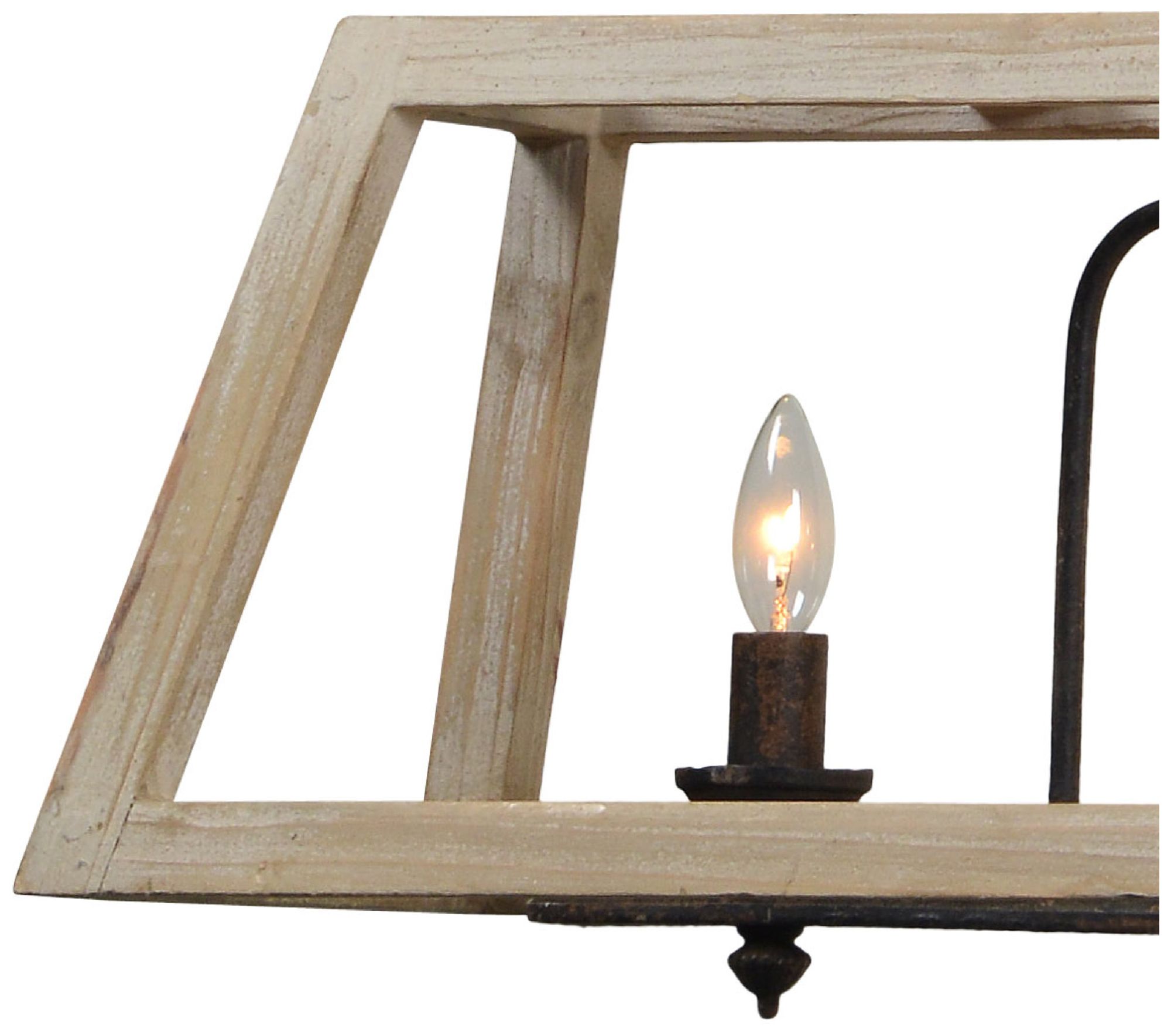 Image 5 Forty West Landry 46x12x14.25" Metal and Wood Bar Light more views