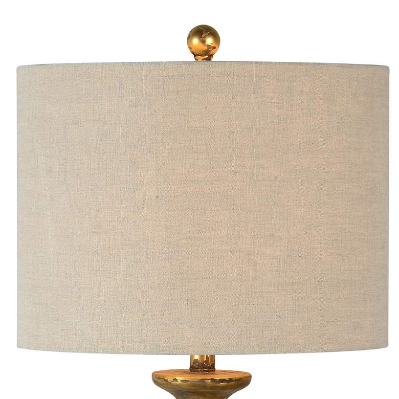 Image 2 Forty West Leland 36" High Distressed Gold Buffet Table Lamps Set of 2 more views