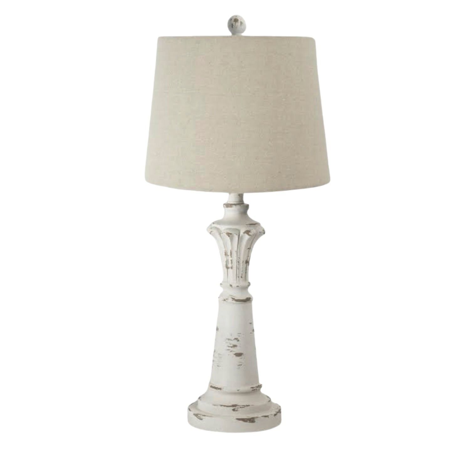 Image 5 Forty West Lenore 25.5" Distressed White Table Lamp Set of 2 more views