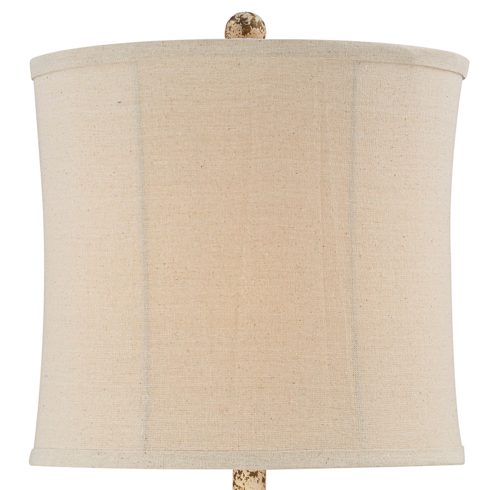 Forty West Leonardo Distressed Cream Table Lamps Set of 2 580T3