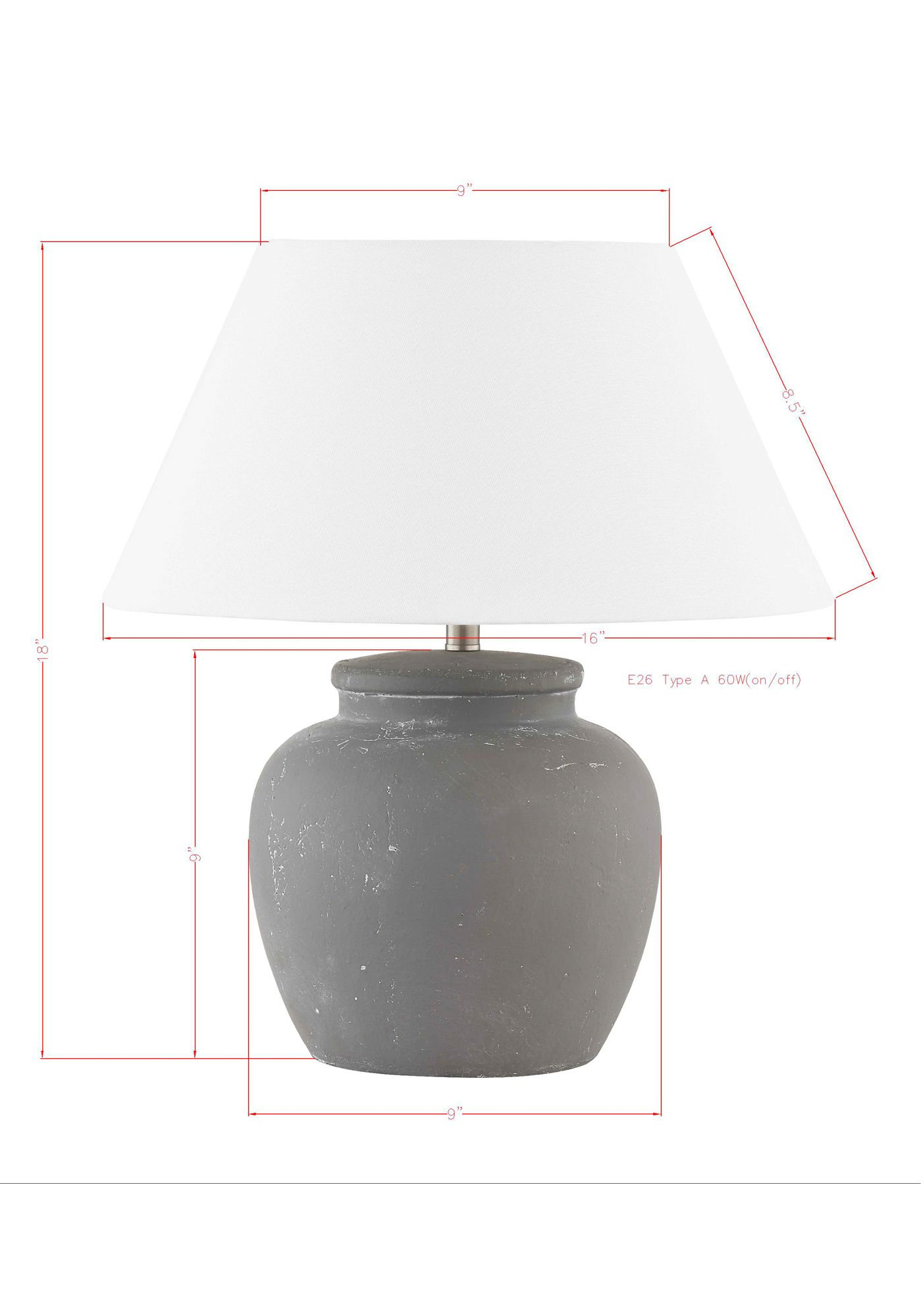 Image 3 Forty West Levi 18" Gray Ceramic Table Lamp more views