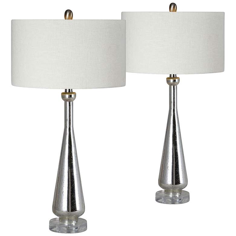 Image 1 Forty West Lexi Mercury Glass Table Lamps Set of 2