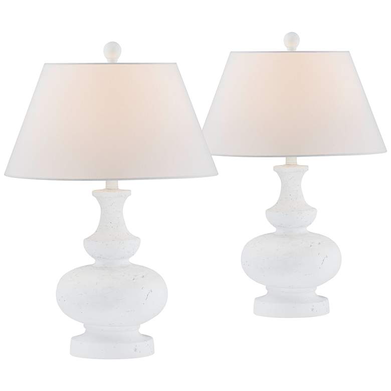 Image 2 Forty West Linden White Gourd Table Lamps Set of 2
