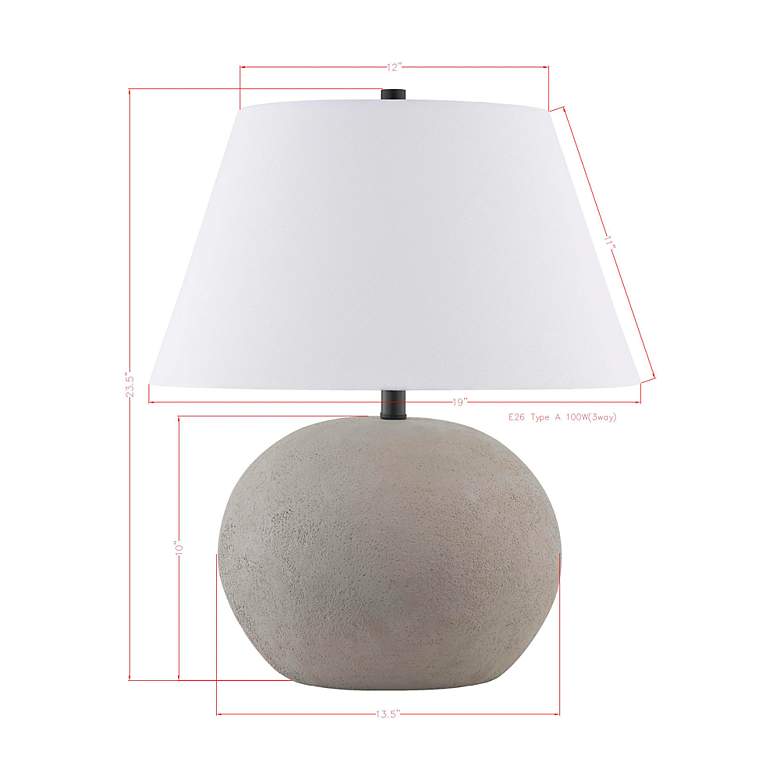 Image 3 Forty West Lindsey 23.5" Ceramic Table Lamp more views