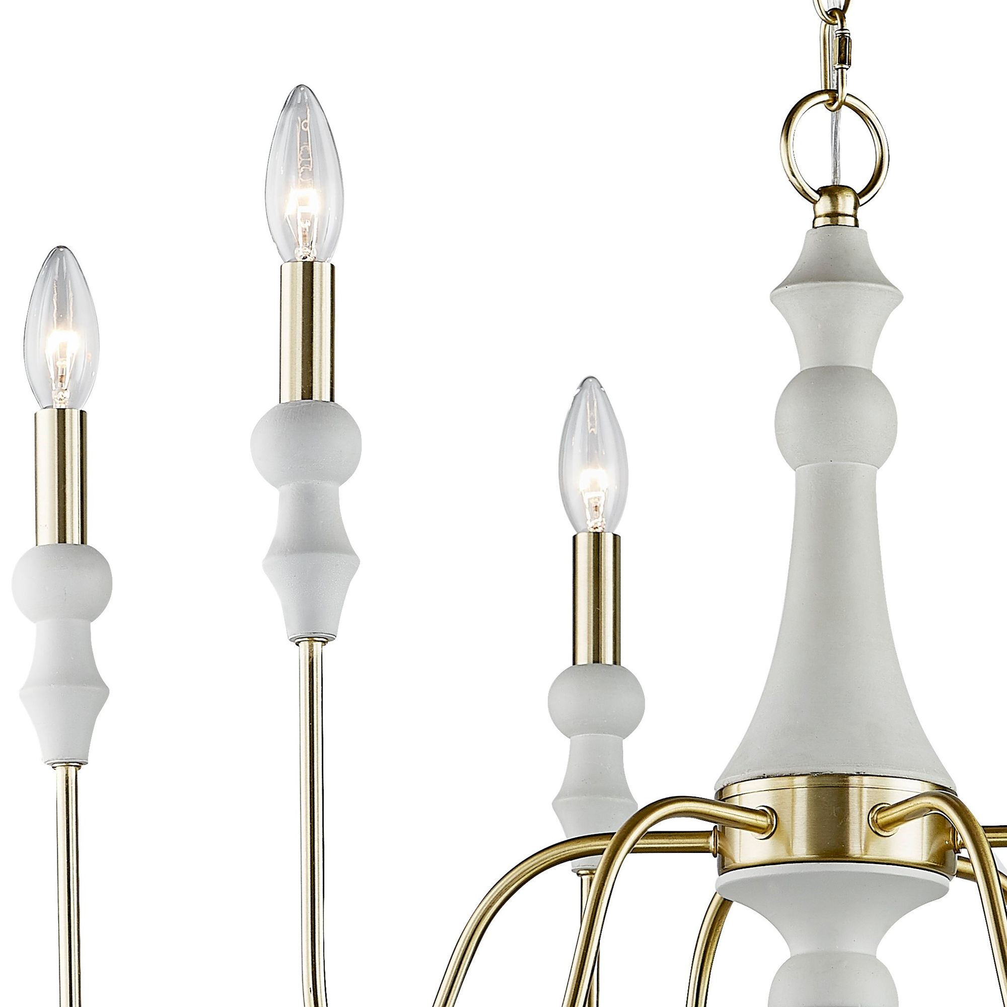 Image 3 Forty West Liv 27x23" Concrete and Iron Chandelier more views