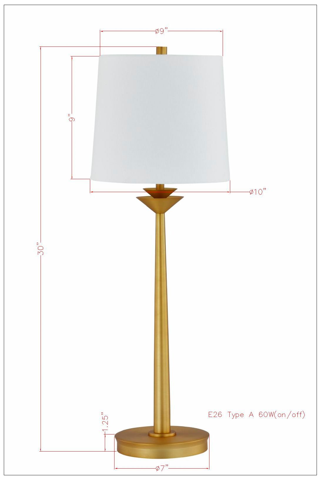 Image 3 Forty West Lola 30" Metal Buffet Lamp more views