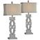 Forty West Lorelei Distressed Gray Table Lamps Set of 2