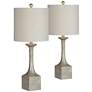 Forty West Loretta Dusky Silver Leaf Table Lamps Set of 2
