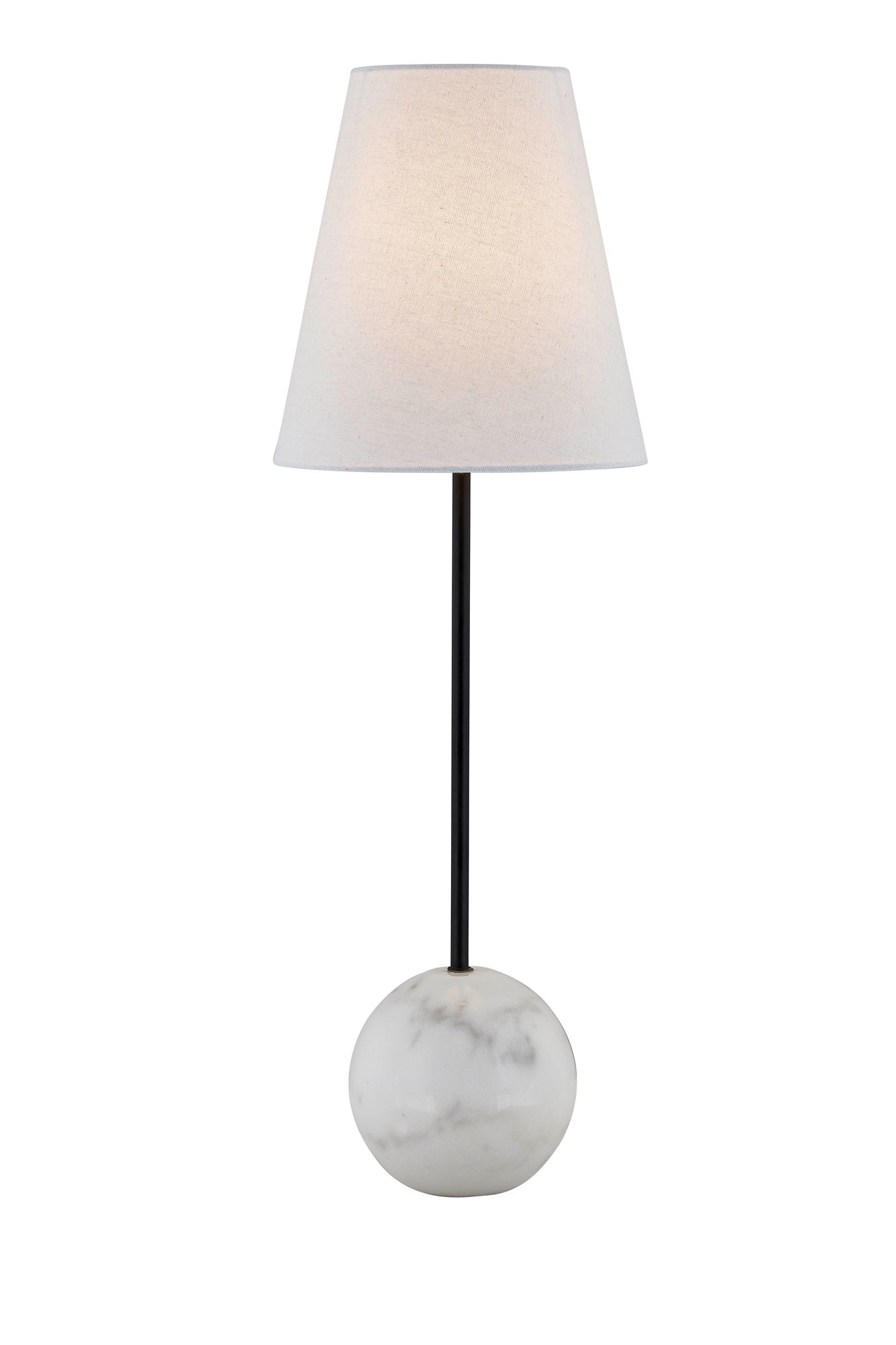 Image 2 Forty West Lou 28.5" Marble + Metal Buffet Lamp more views