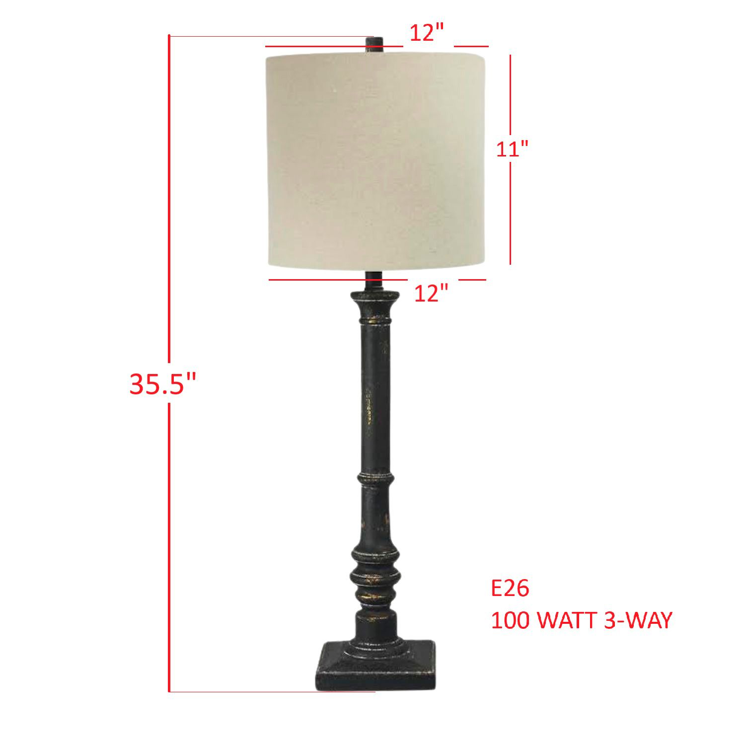 Image 4 Forty West Lucien 35.5" Candlestick Table Lamp Set of 2 more views