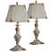 Forty West Lynn Antique White Accent Table Lamps Set of 2