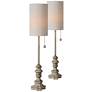 1_Forty West Mabry 28" High Cream Buffet Table Lamps Set of 2