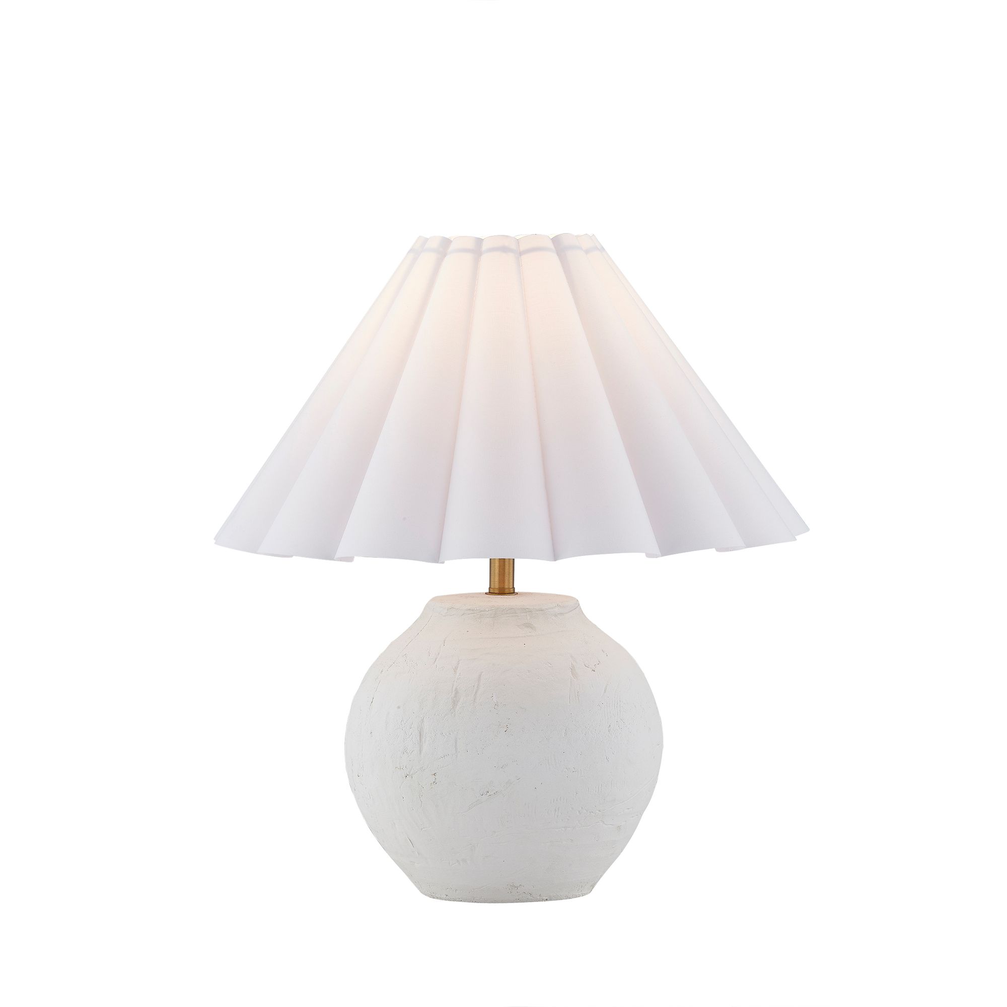 Image 2 Forty West Madison 19.5" White Ceramic Table Lamp with Pleated Shade more views