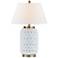 Forty West Maren White Wicker Ceramic Table Lamp