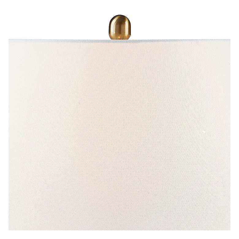 Image 3 Forty West Maren White Wicker Ceramic Table Lamp more views