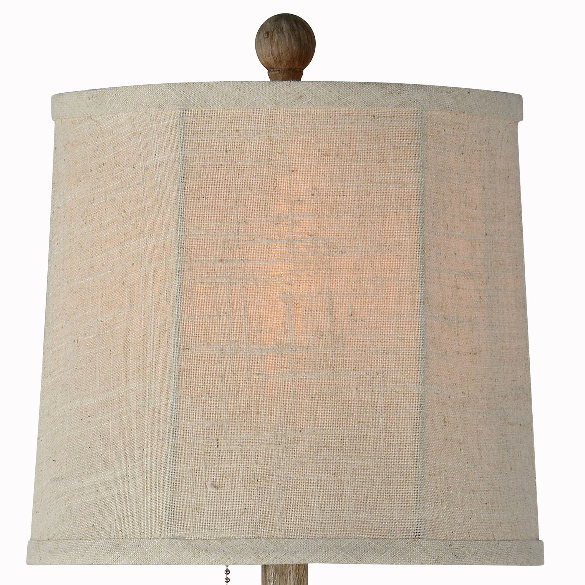 Image 2 Forty West Marshall Worn Wood Buffet Table Lamps Set of 2 more views