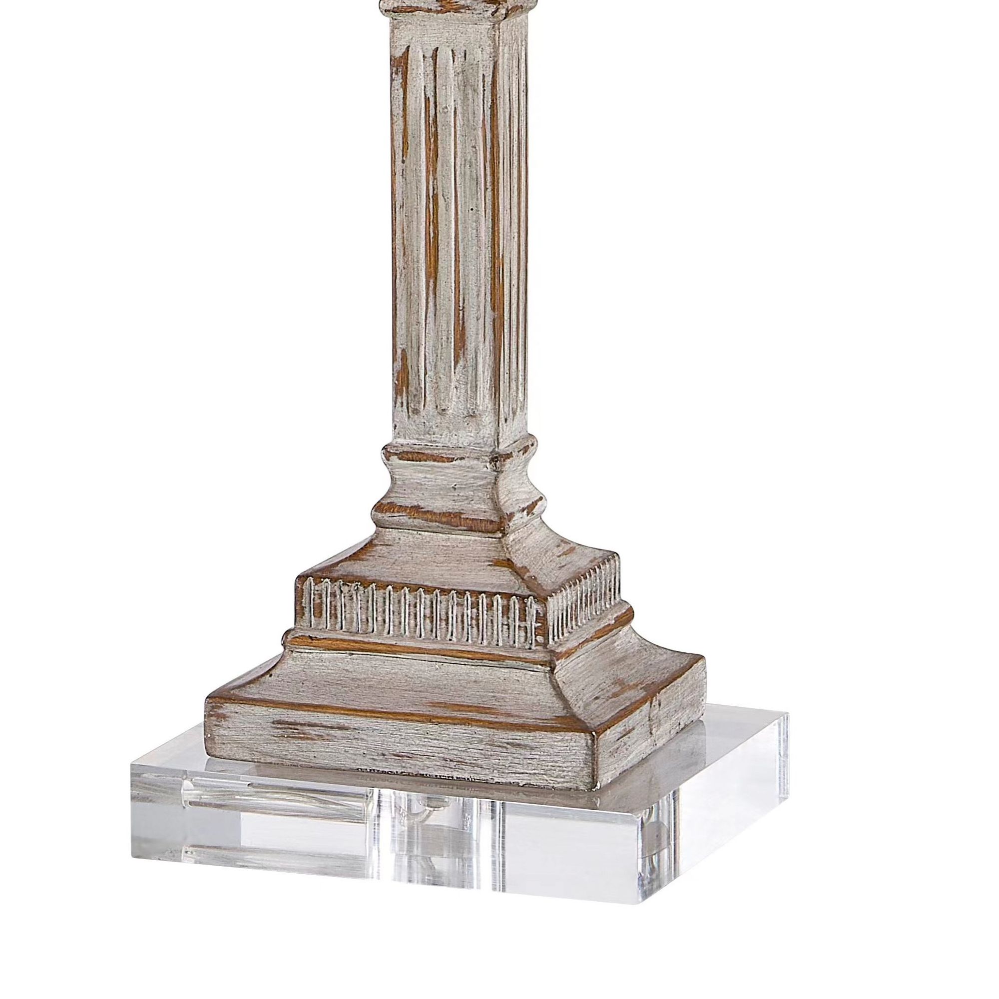 Image 5 Forty West Marshall Worn Wood Buffet Table Lamps Set of 2 more views