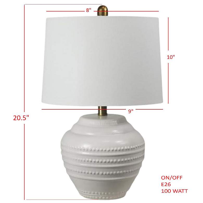 Image 3 Forty West Marta 20.5" Ceramic Table Lamp Set, White more views