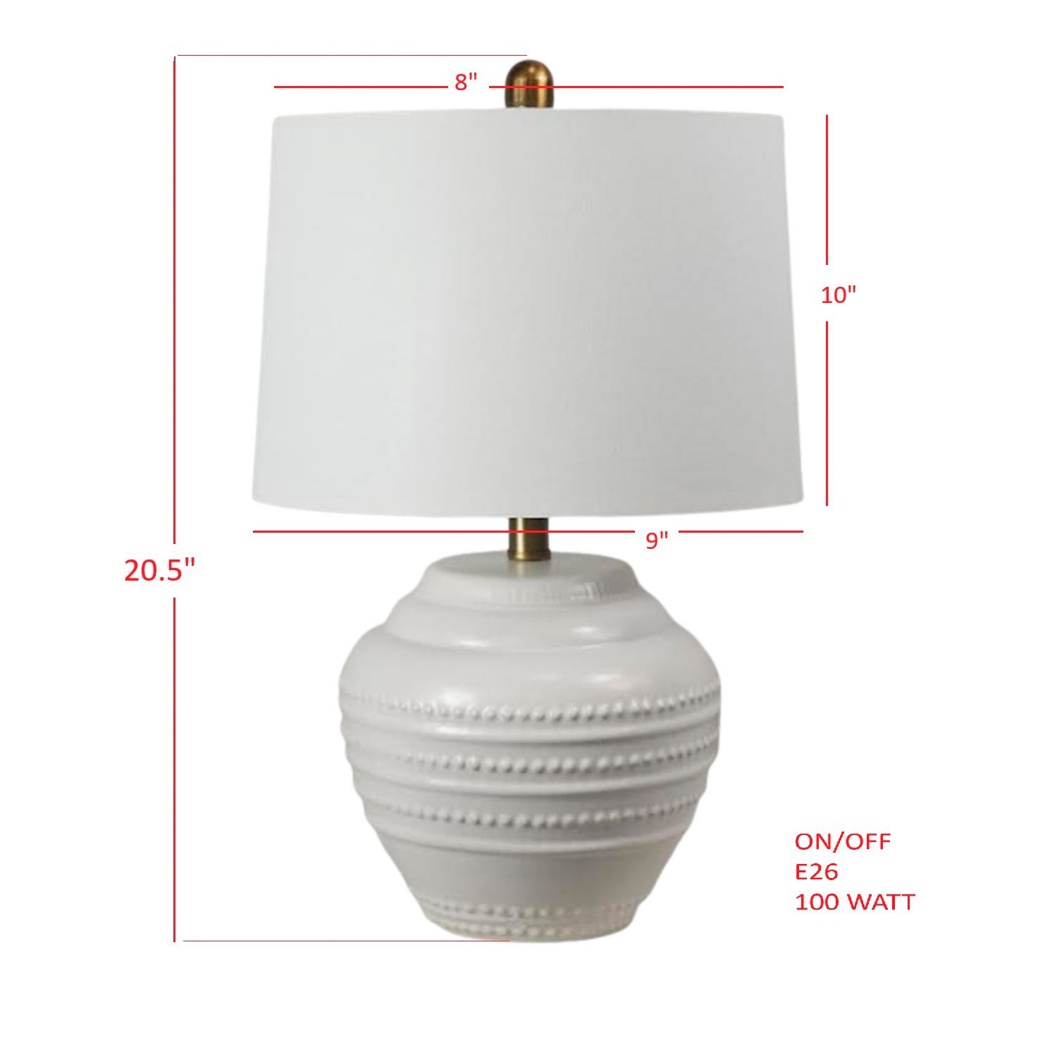 Image 5 Forty West Marta 20.5" Ceramic Table Lamp Set, White more views