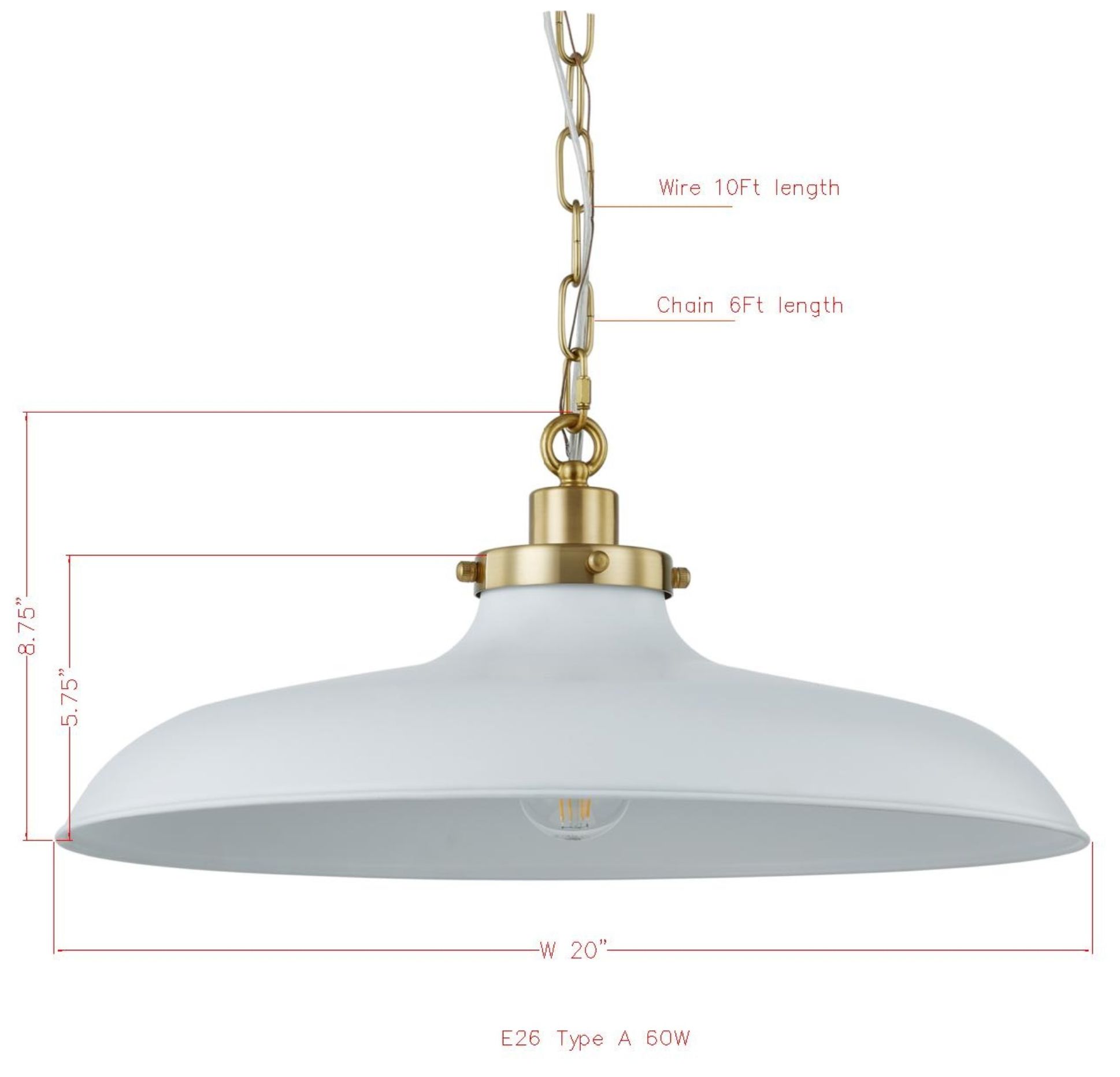 Image 3 Forty West Mary Beth 20x8.75" Metal Pendant more views