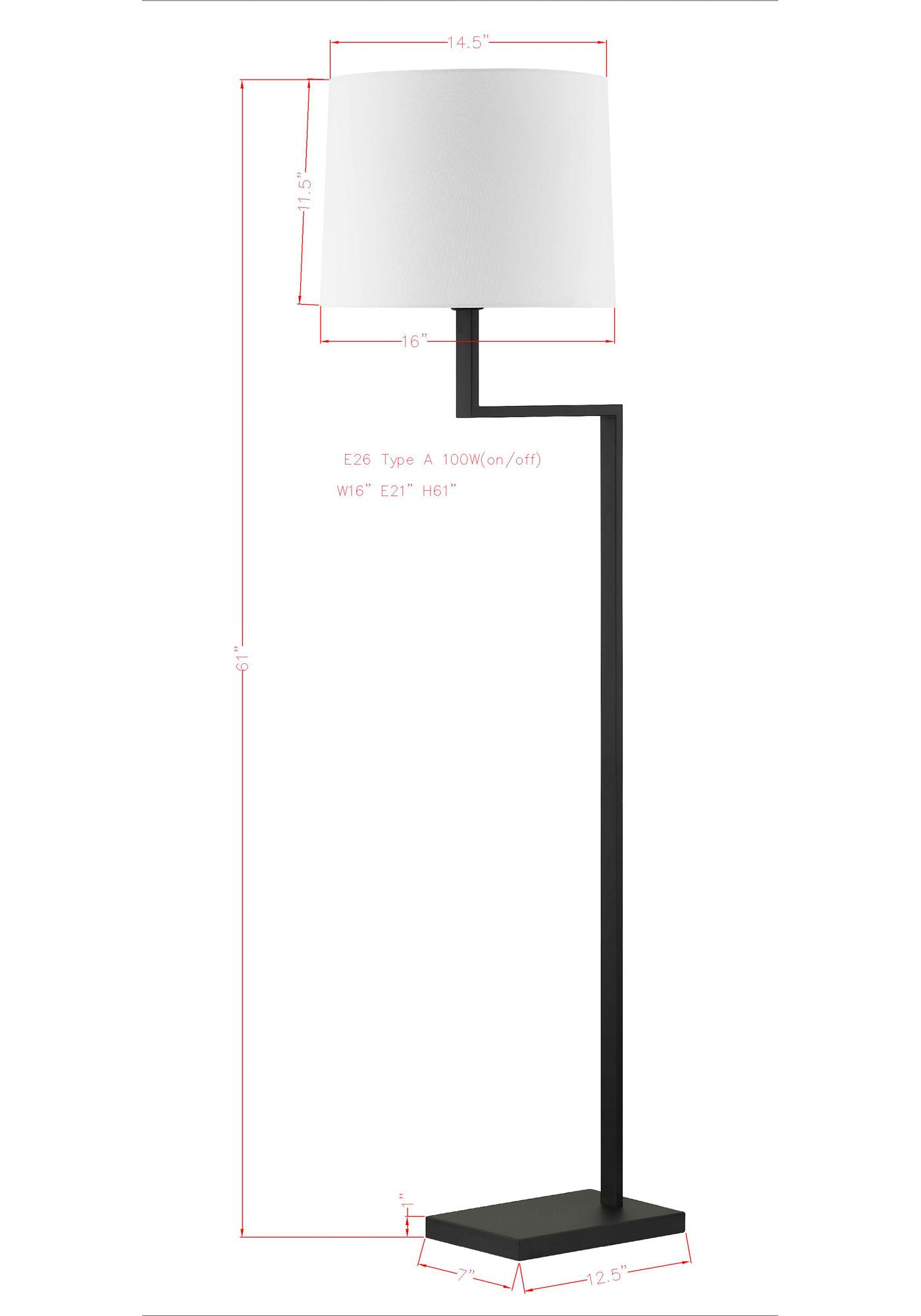 Image 3 Forty West Mason 59" Metal Floor Lamp more views