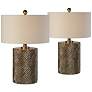 Forty West Maverick Bronze and Silver Table Lamps Set of 2