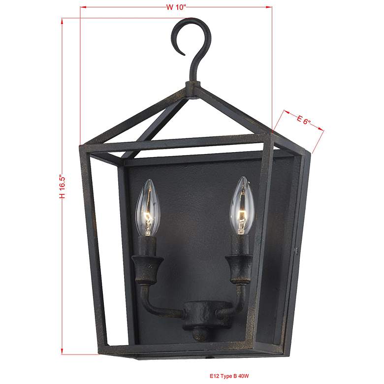 Image 4 Forty West Mercer 10x6x16.5" Plug-in Metal Sconce more views