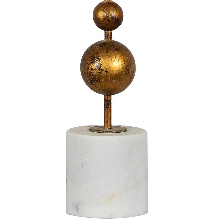 Image 4 Forty West Meredith 41" Distressed Gold Ball Buffet Lamps Set of 2 more views