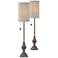 Forty West Millie 28" High Blue and Gold Buffet Table Lamps Set of 2