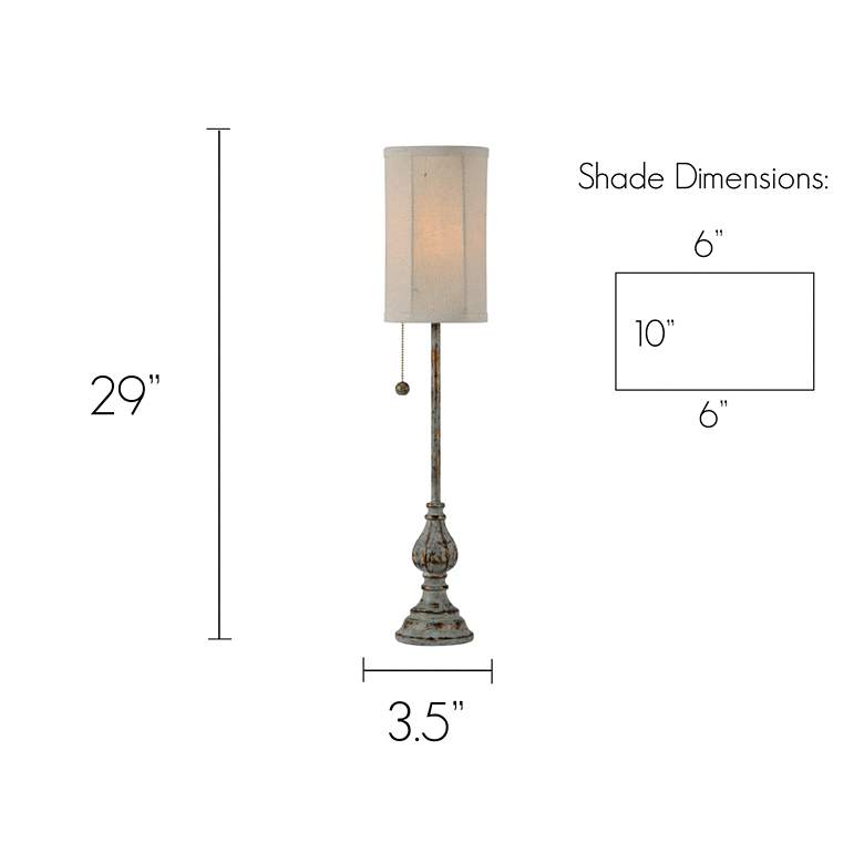 Image 4 Forty West Millie 28" High Blue and Gold Buffet Table Lamps Set of 2 more views