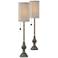 Forty West Millie Blue and Gold Buffet Table Lamps Set of 2