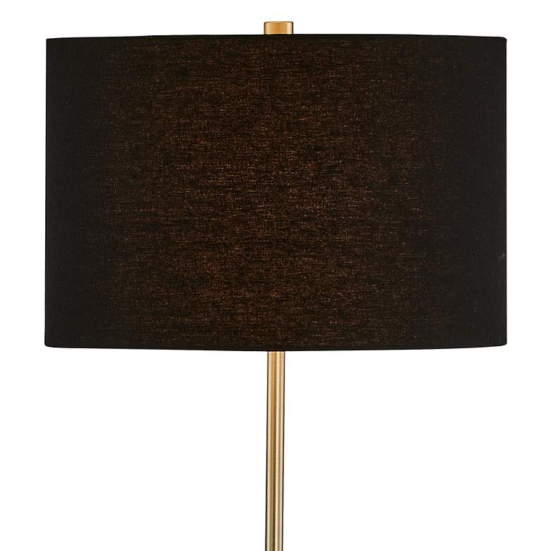 Image 3 Forty West Miranda 62 inch High Black and Gold Metal Floor Lamp more views