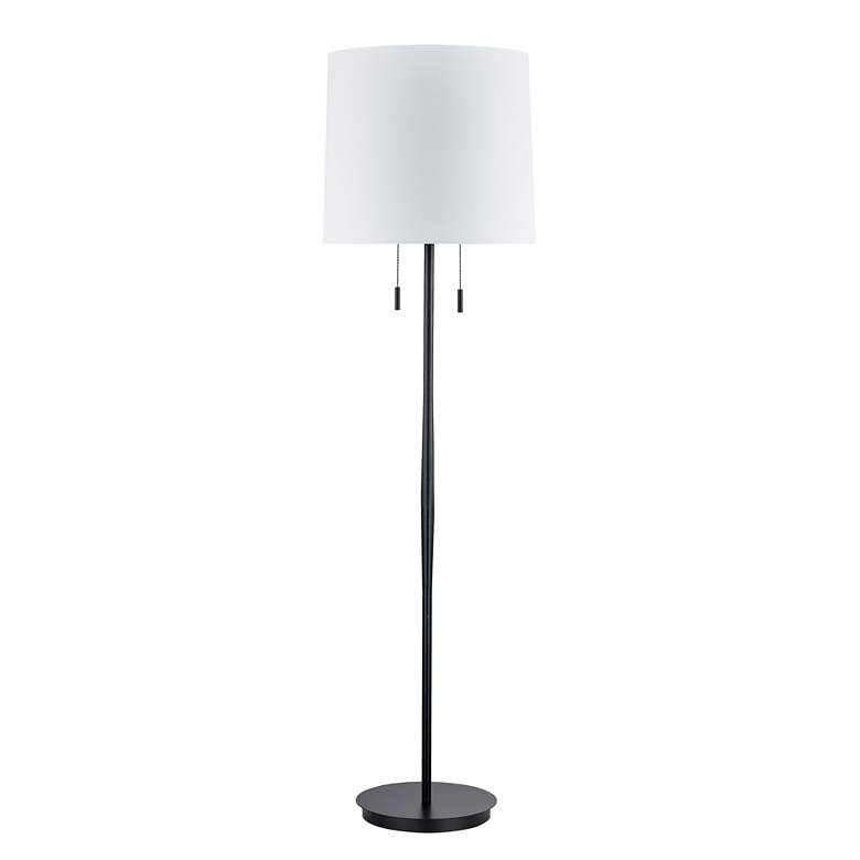 Image 2 Forty West Morris 68" Modern Black Pull Chain Floor Lamp more views