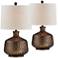 Forty West Muir 28" Bronze Hammered Table Lamps Set of 2