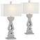 Forty West Nadine 29" High Weathered Gray Table Lamps Set of 2